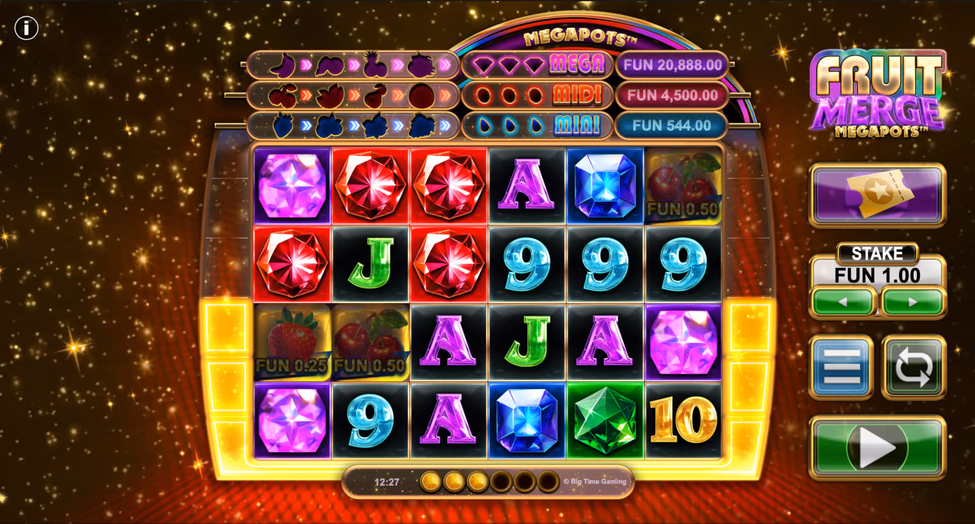 Fruit Merge Megapots Slot Gameplay